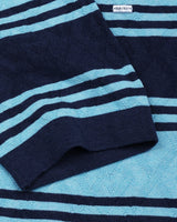 Mexico AquaBlue Multi Stripe Knitted Cotton T-Shirt