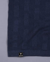 Aristo NavyBlue Knitted Melange Cotton T-Shirt