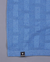 Aristo SkyBlue Knitted Melange Cotton T-Shirt