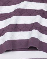 Onion Peel Hexagon Pattern Knitted Cotton T-Shirt