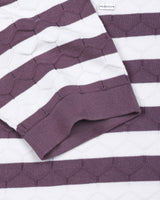 Onion Peel Hexagon Pattern Knitted Cotton T-Shirt