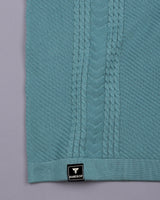 Dragon Teal Green Knitted Cotton T-Shirt
