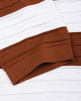 Eclair Brown Knitted Cotton Zipper Polo T-Shirt