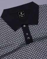 Formin Black Knitted Cotton Polo T-Shirt