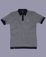 Formin Black Knitted Cotton Polo T-Shirt