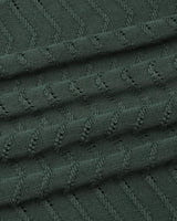 Eclipse Green Knitted Cotton Zipper Polo T-Shirt