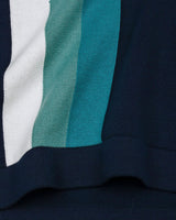 Kelvin Blue Knitted Cotton Zipper Polo Designer T-Shirt