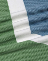 Vision Green With Blue Knitted Cotton Designer Polo T-Shirt