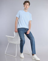 Marine Aqua Blue Super Supima Premium Cotton T-Shirt