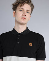 Silver Gray With Black Pique Pima Designer T-Shirt