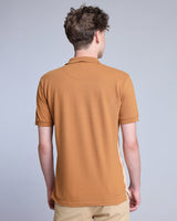 Copper Brown With Cream Pique Pima Designer T-Shirt