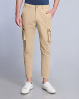 Sandstone Khaki Stretch Cotton Cargo