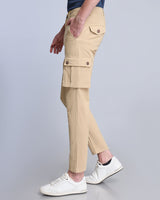 Sandstone Khaki Stretch Cotton Cargo