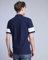 NavyBlue With White Pique Pima Designer T-Shirt