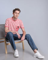 Cherry Pink Splash Printed Premium Cotton Designer T-shirt