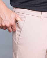 Light Dusty Pink Stretch Cotton Chinos