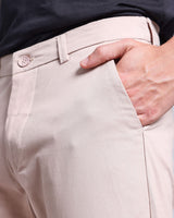 Light Dusty Pink Stretch Cotton Chinos