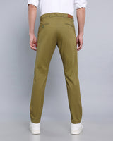 Moss Green Stretch Cotton Chinos