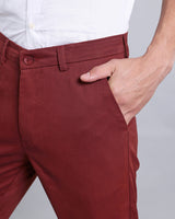 Rustic Red Stretch Cotton Chinos