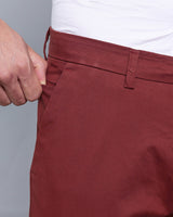 Rustic Red Stretch Cotton Chinos