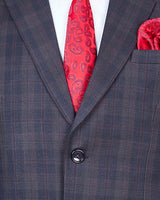 Bluewood Super Fine Checkered Single Breasted Blazer