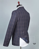 Bluewood Super Fine Checkered Single Breasted Blazer