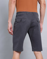 Charcoal Grey Stretch Cotton Shorts