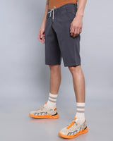 Charcoal Grey Stretch Cotton Shorts
