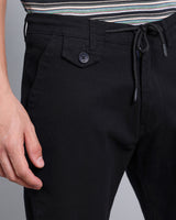 Stylish Black Jack Stretch Cotton Shorts