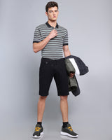 Stylish Black Jack Stretch Cotton Shorts