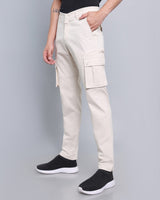 Coconut Cream Stretch Cotton Cargo