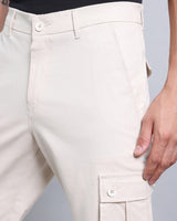 Coconut Cream Stretch Cotton Cargo