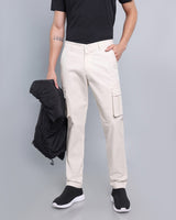 Coconut Cream Stretch Cotton Cargo