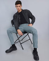 Dusty Mint Green Stretch Cotton Chinos