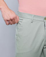 Fern Green Stretch Cotton Chinos