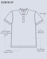 Silver Gray With Black Pique Pima Designer T-Shirt