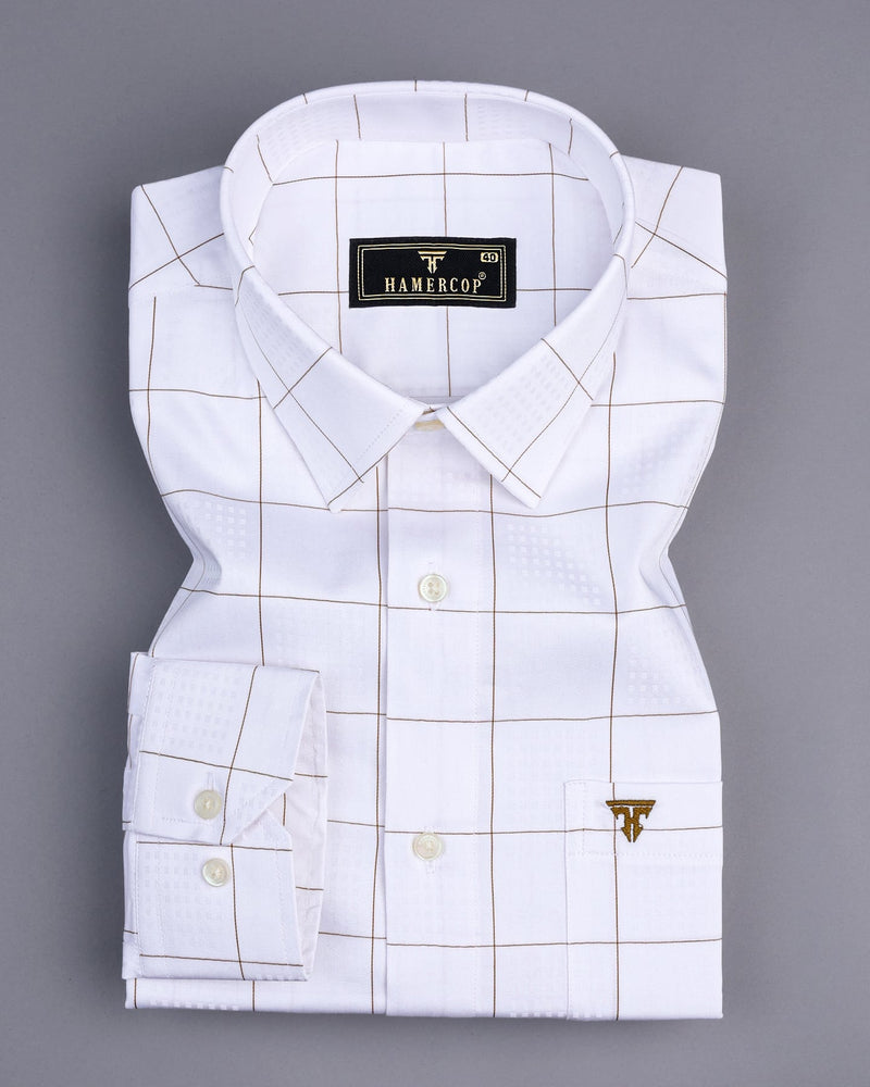 Ottarwa Gray Dobby Jacquard Check Premium Gizza Shirt – Hamercop