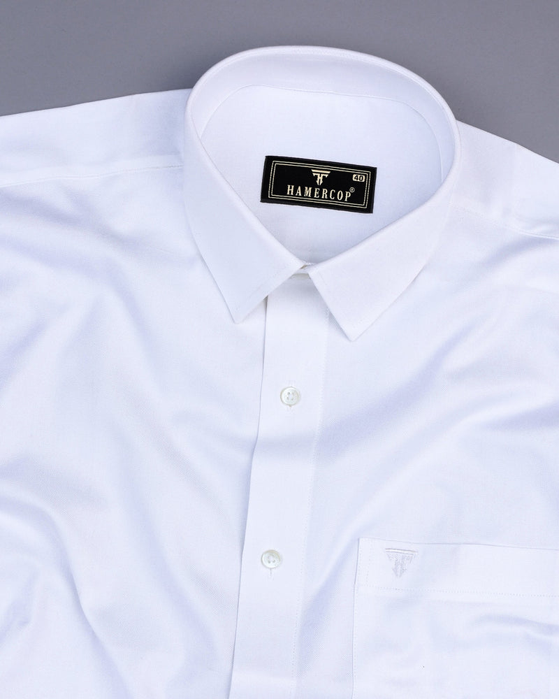 Flash White Oxford Solid Cotton Formal Shirt – hamercopglobal