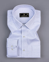 Core Gray With White Check Premium Giza Cotton Shirt