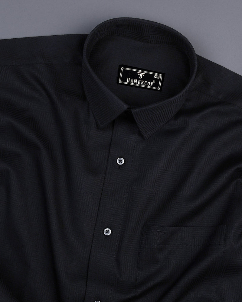 Walter Black  Dobby Texture Premium Cotton Shirt