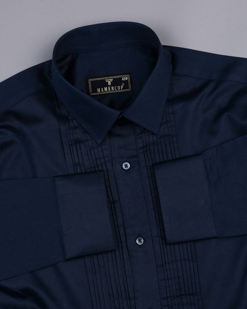 Navy blue tuxedo shirt 2025