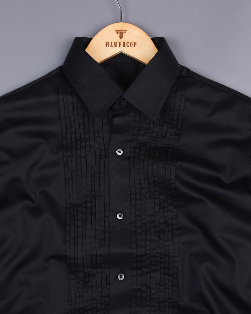 black dress shirt designer Au Noir Shirts Curtis Black