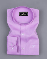 Light Violet Purple Dobby Textured  Cotton Shirt