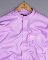 Light Violet Purple Dobby Textured  Cotton Shirt