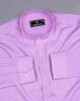Light Violet Purple Dobby Textured  Cotton Shirt