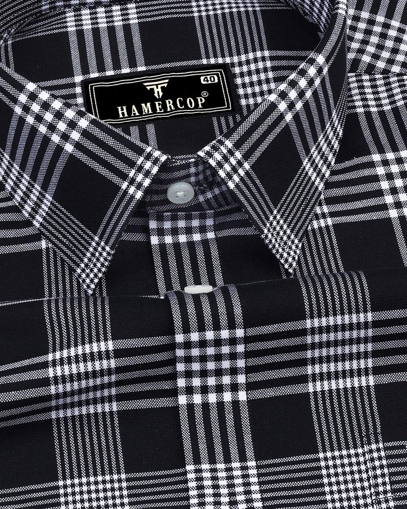 Alexis Black With White Check Oxford Cotton Shirt hamercopglobal Alexis Black With White Check Oxford Cotton Shirt hamercopglobal