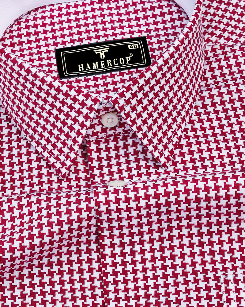 blood red dress shirt Men's Short Sleeve Poplin Dress Shirt