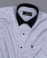 Dust Smoke Gray Amsler Linen Cotton Designer Shirt
