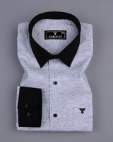 Dust Smoke Gray Amsler Linen Cotton Designer Shirt