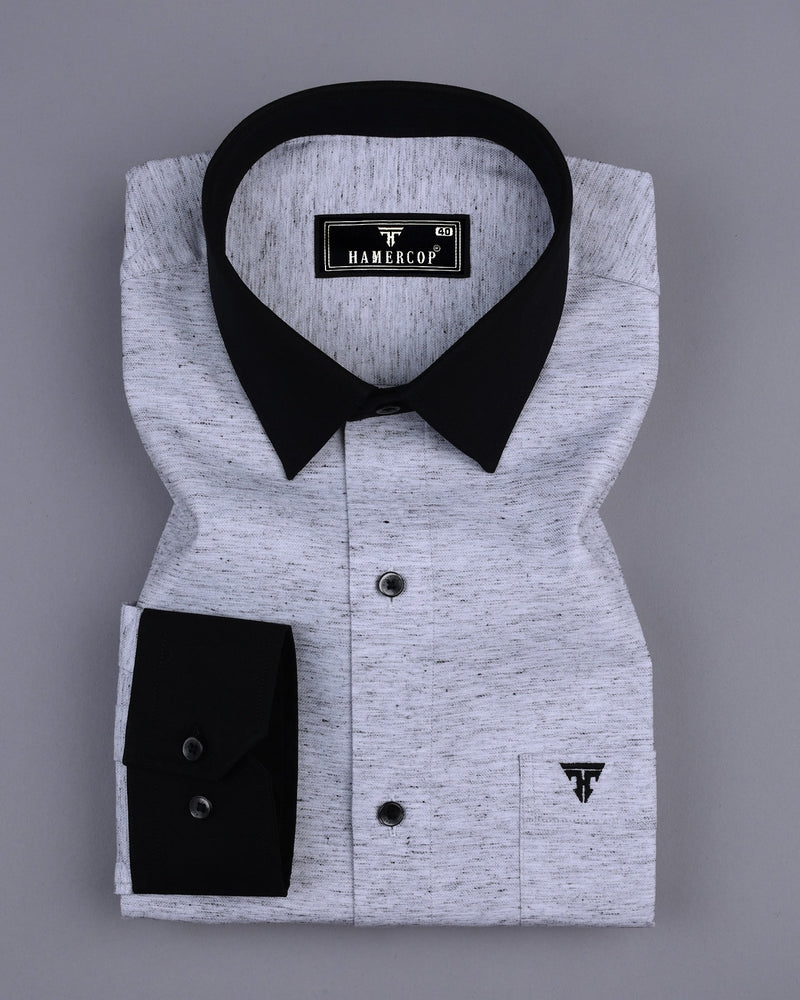 Dust Smoke Gray Amsler Linen Cotton Designer Shirt